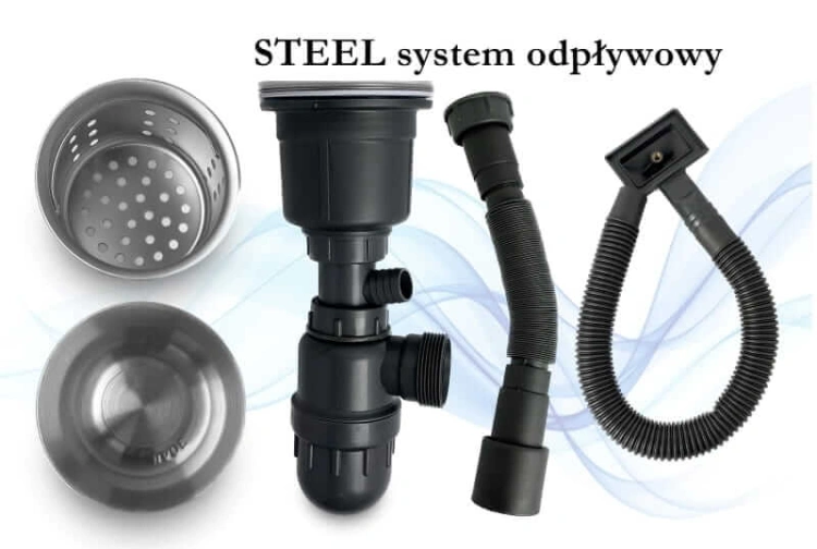 System odpływowy zlewozmywaka stalowego STELLMAN 4550 Inox