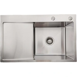 Zlewozmywak stalowy z ociekaczem STEEL 7849R 78x49 – prawa komora, SUS304