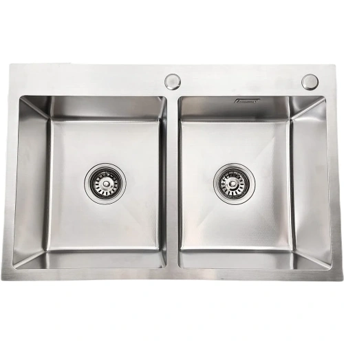 Zlewozmywak stalowy dwukomorowy STEEL 7549 inox