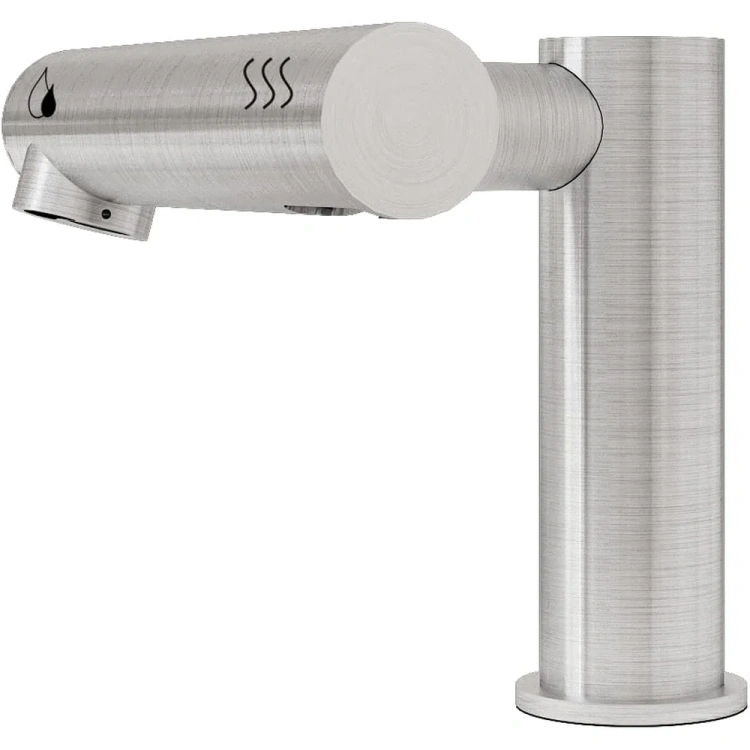 Umywalkowa bezdotykowa bateria POWER 2 w 1 suszarka INOX