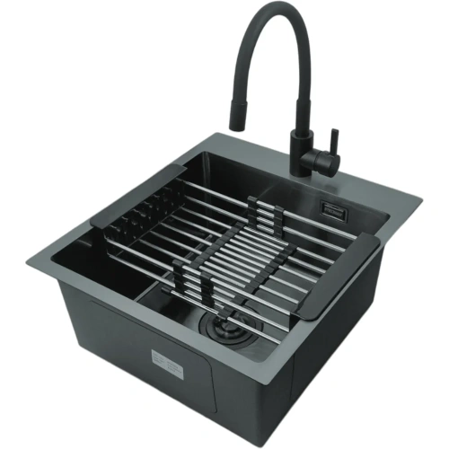 1Zlewozmywak stalowy STELLMAN 4550 CZARNY z baterią Flexi Black Pure i koszykiem.png