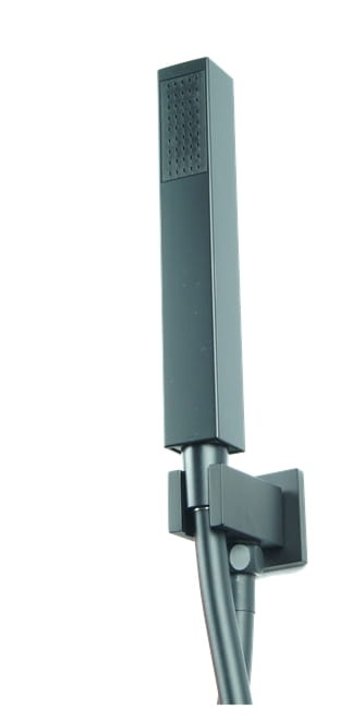 VIVID BLACK TR2 termostatyczna bateria natryskowa prysznicowa deszczownica Ultra Slim 25 cm CZARNA