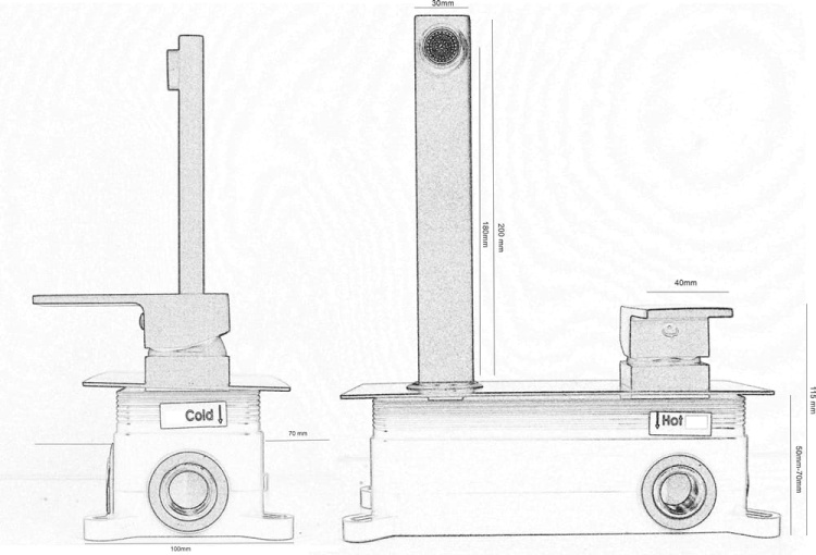 Bateria umywalkowa podtynkowa QATRO chrom