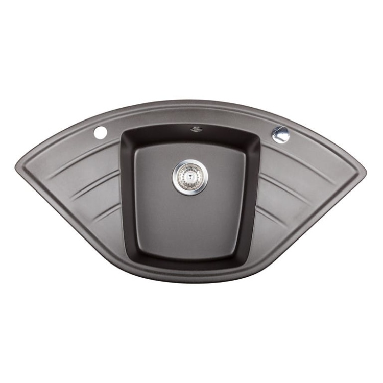 Zlewozmywak Granitowy ALTAIR czarny metalik