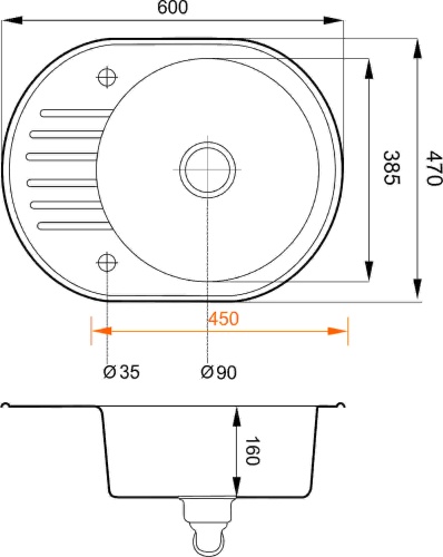 Zlewozmywak Granitowy CAME biały