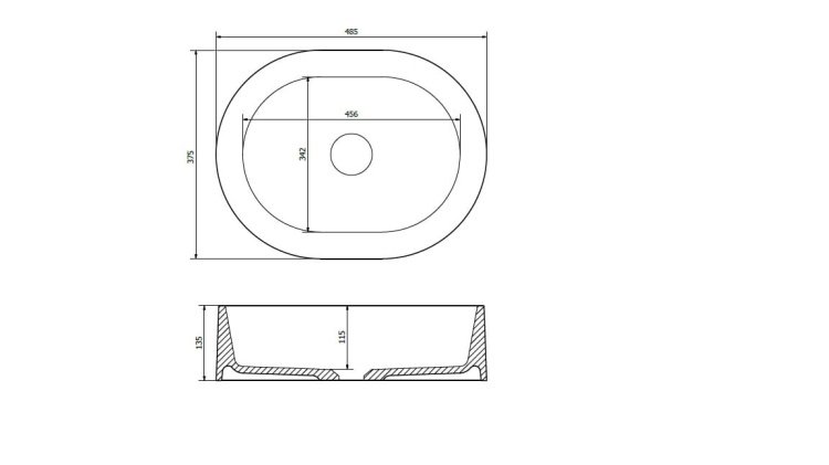 Umywalka nablatowa OLIB 48 Biały