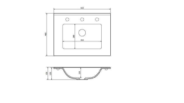 Umywalka KORNAT 61 Beton