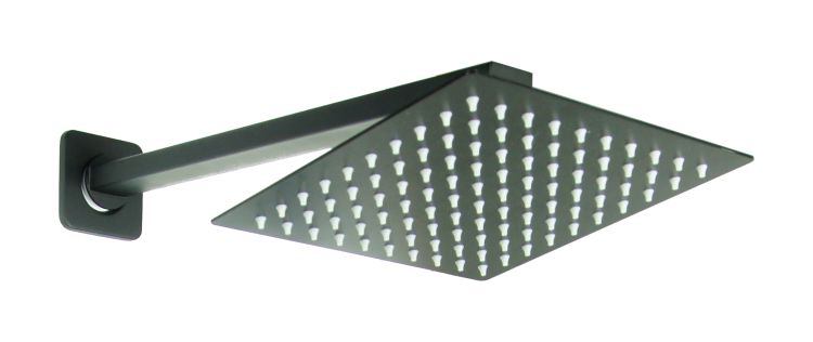 QATRO Bateria Natryskowa Prysznicowa Podtynkowa Deszczownica 40 CZARNA