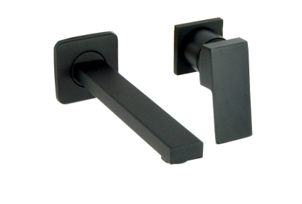 Bateria umywalkowa QATRO czarna podtynkowa