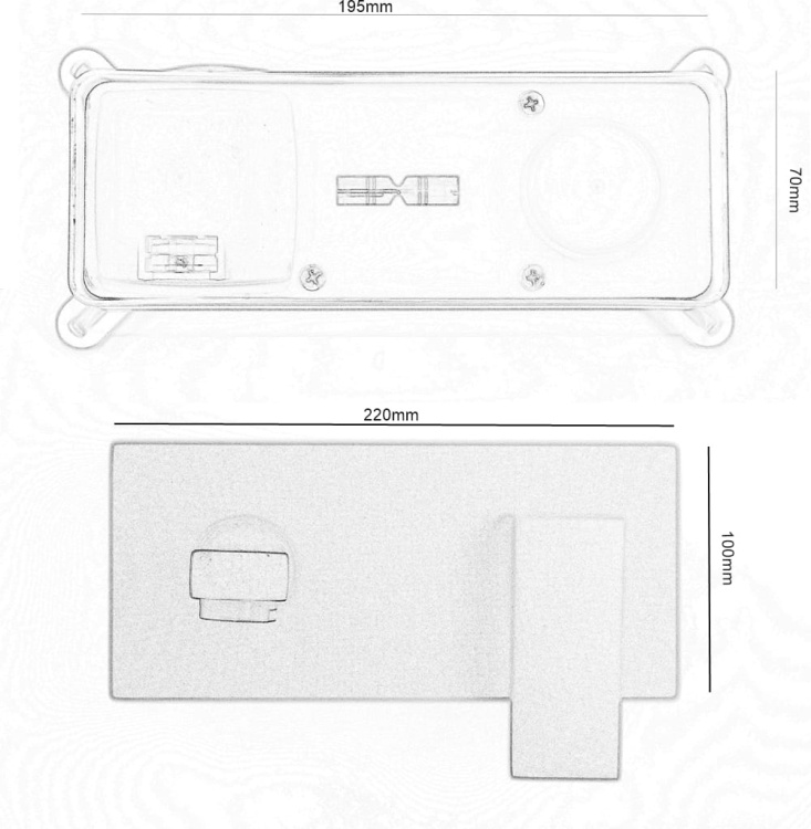 Bateria umywalkowa podtynkowa QATRO chrom