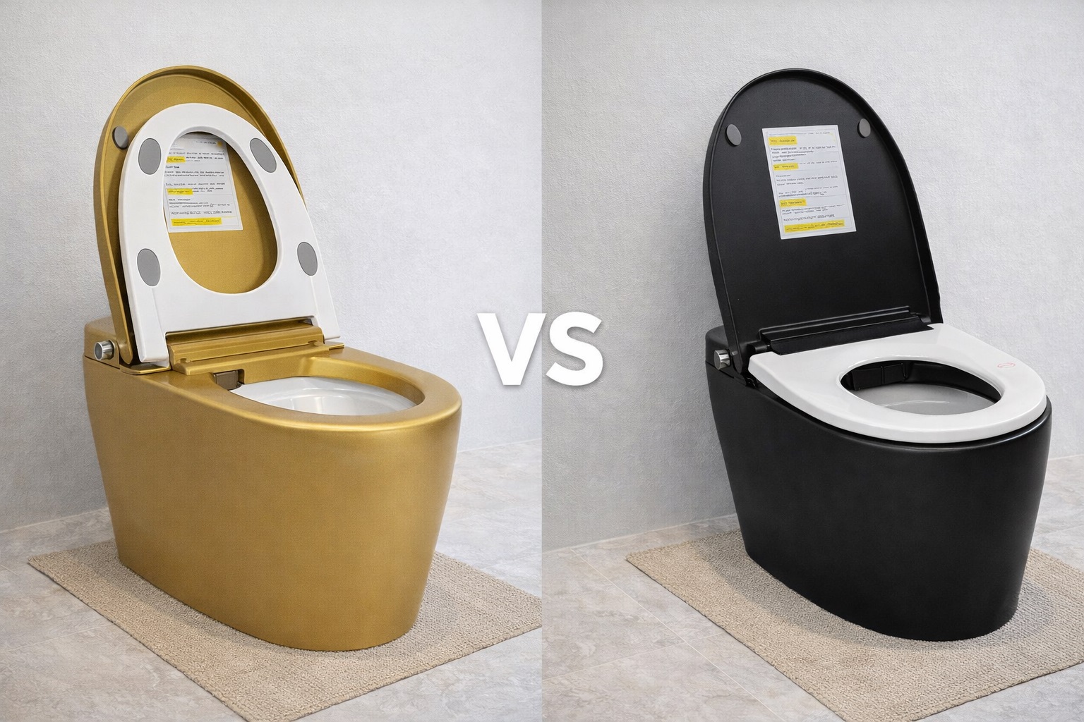 Inteligentna toaleta czarna vs złota – nowoczesna technologia czy luksusowy design?